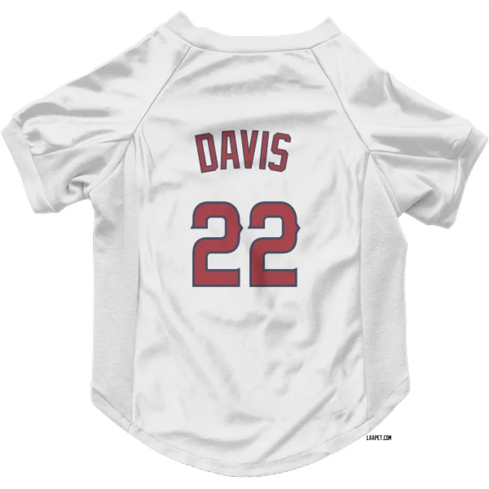 Los Angeles Angels J.D. Davis White Pet Jersey for Dog & Cat