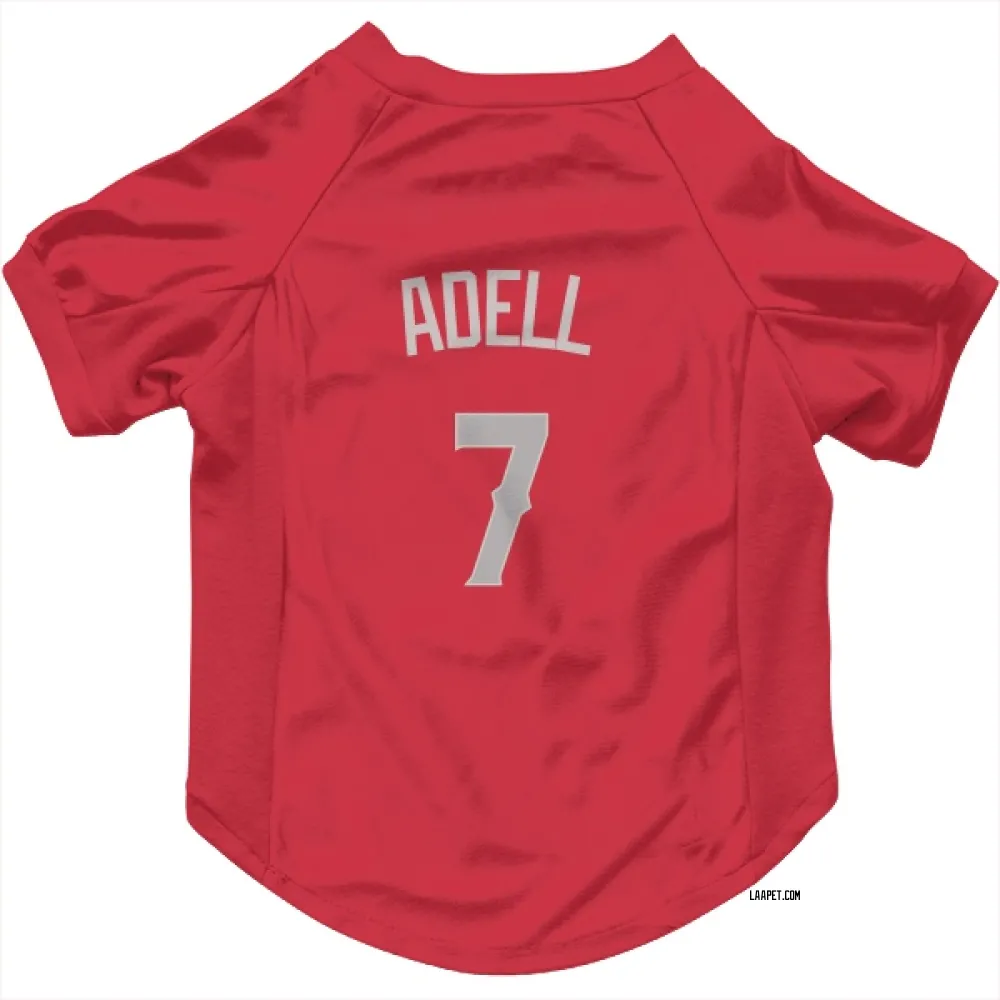 Los Angeles Angels Jo Adell Red Gray Pet Jersey for Dog & Cat