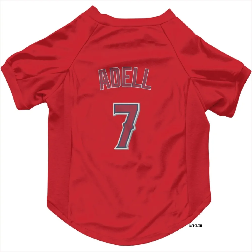 Los Angeles Angels Jo Adell Red Pet Jersey for Dog & Cat