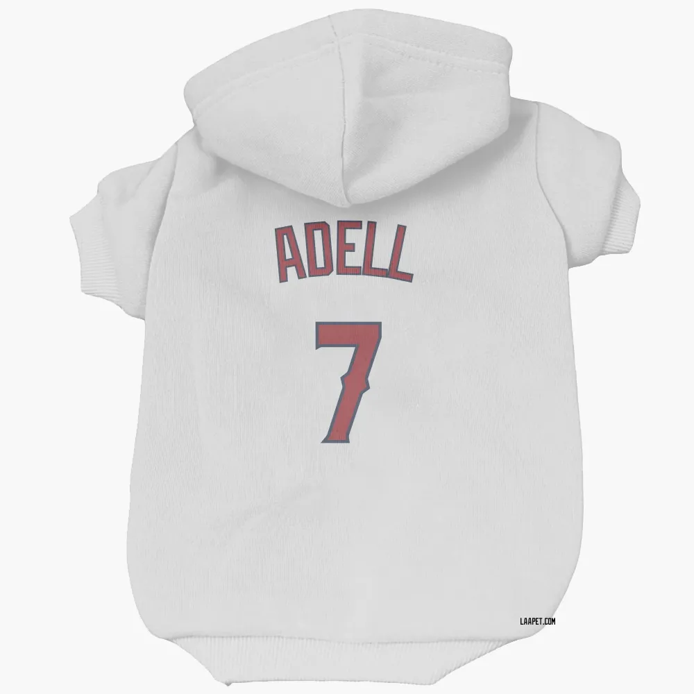 Los Angeles Angels Jo Adell White Pet Hoodie for Dog & Cat