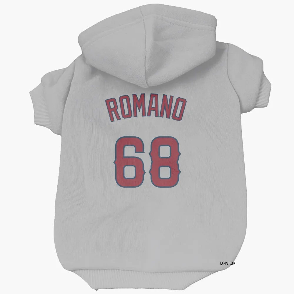 Los Angeles Angels Jordan Romano Gray Pet Hoodie for Dog & Cat