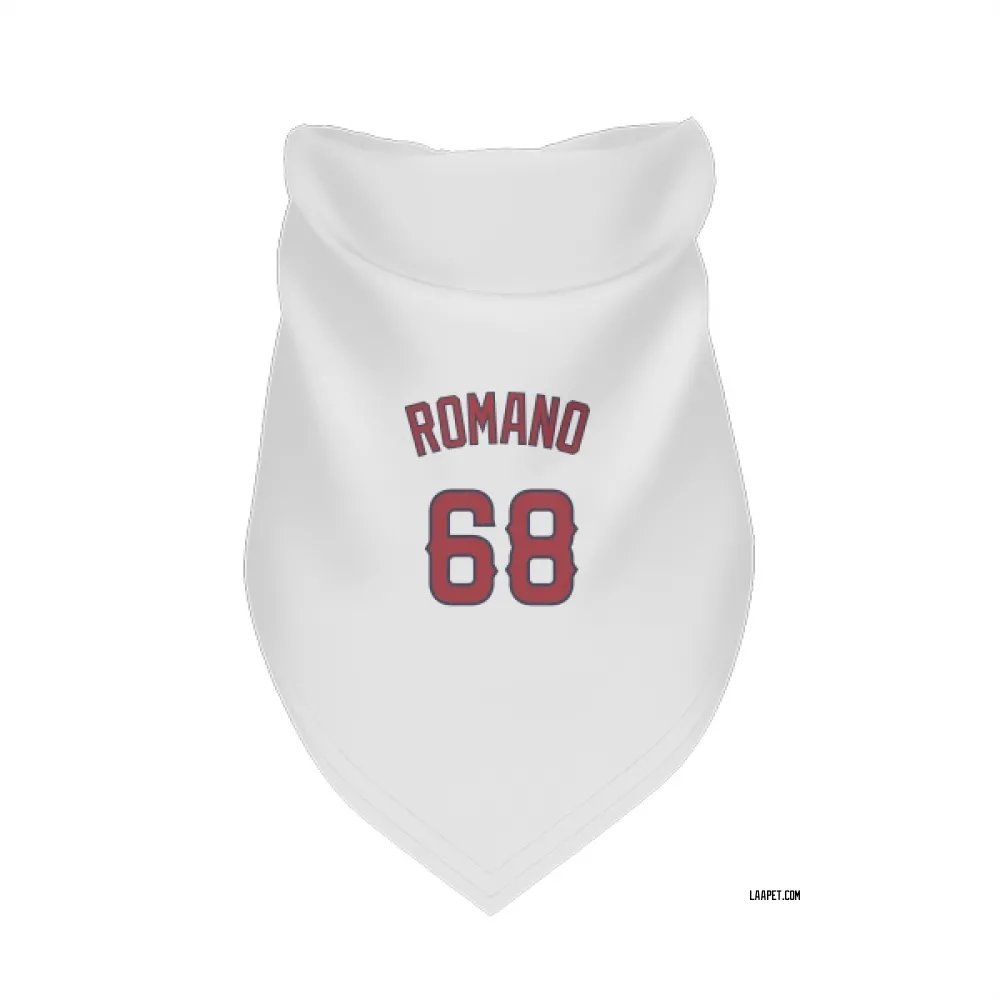 Los Angeles Angels Jordan Romano White Pet Bandana for Dog & Cat