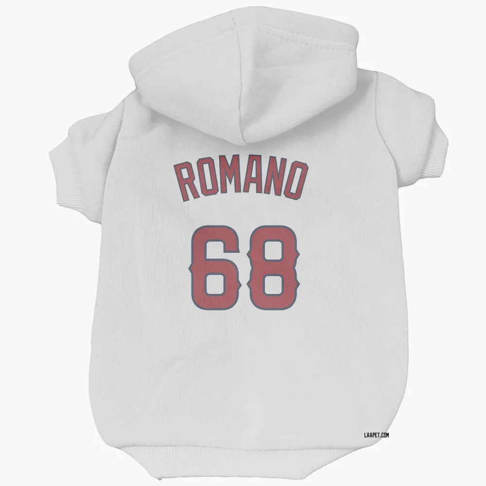 Los Angeles Angels Jordan Romano White Pet Hoodie for Dog & Cat