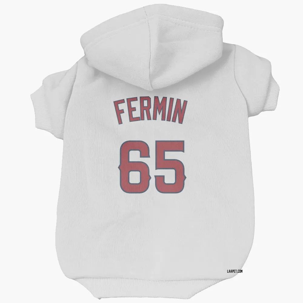 Los Angeles Angels Jose Fermin White Pet Hoodie for Dog & Cat