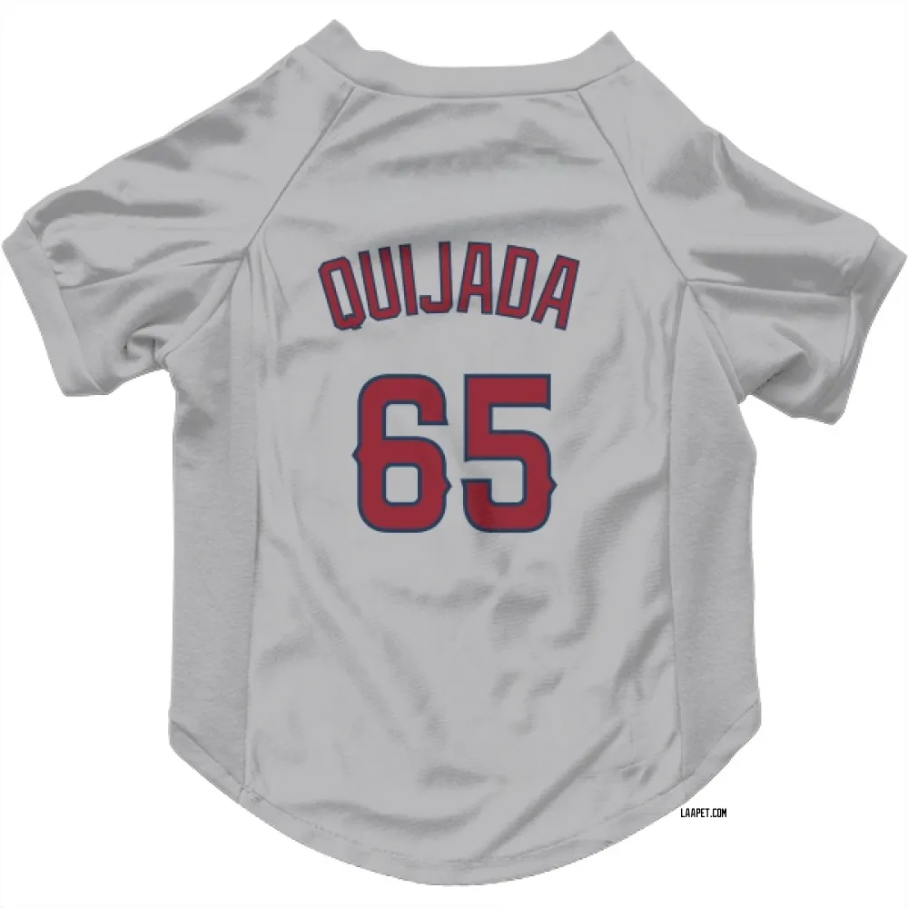 Los Angeles Angels Jose Quijada Gray Pet Jersey for Dog & Cat