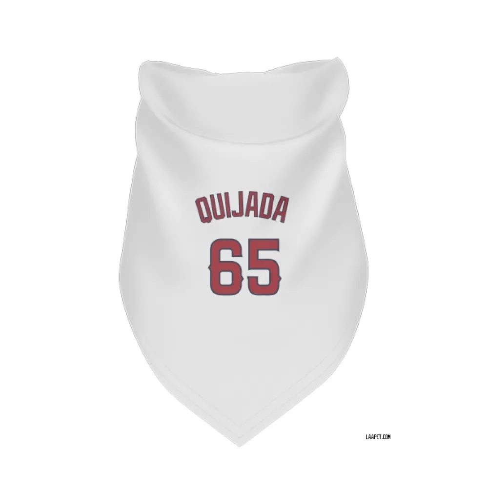Los Angeles Angels Jose Quijada White Pet Bandana for Dog & Cat