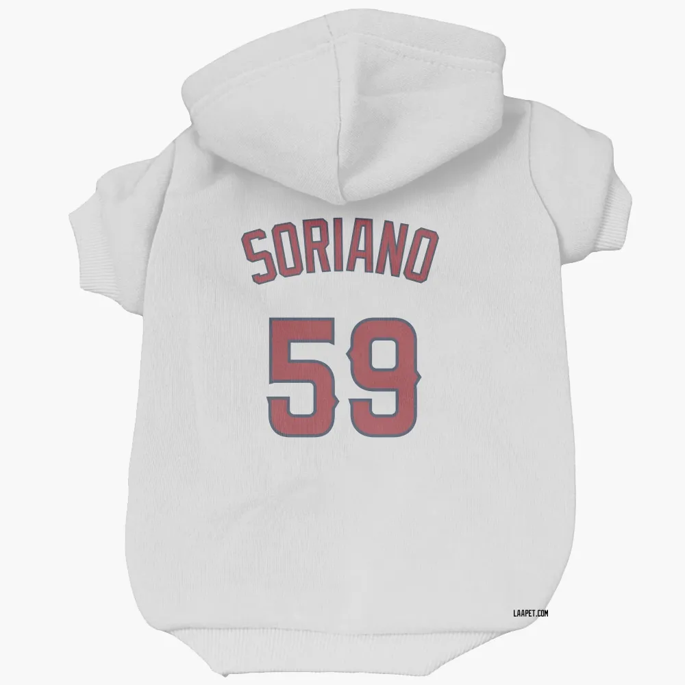 Los Angeles Angels Jose Soriano White Pet Hoodie for Dog & Cat