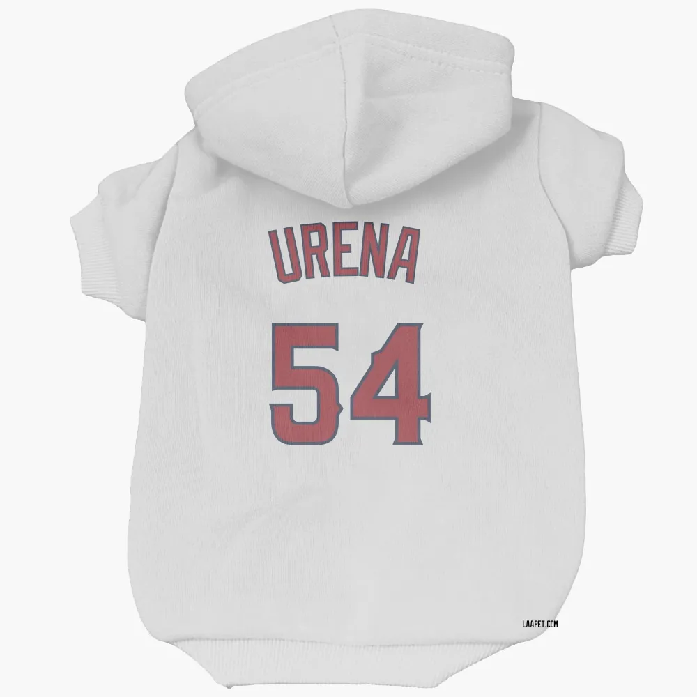 Los Angeles Angels Jose Urena White Pet Hoodie for Dog & Cat