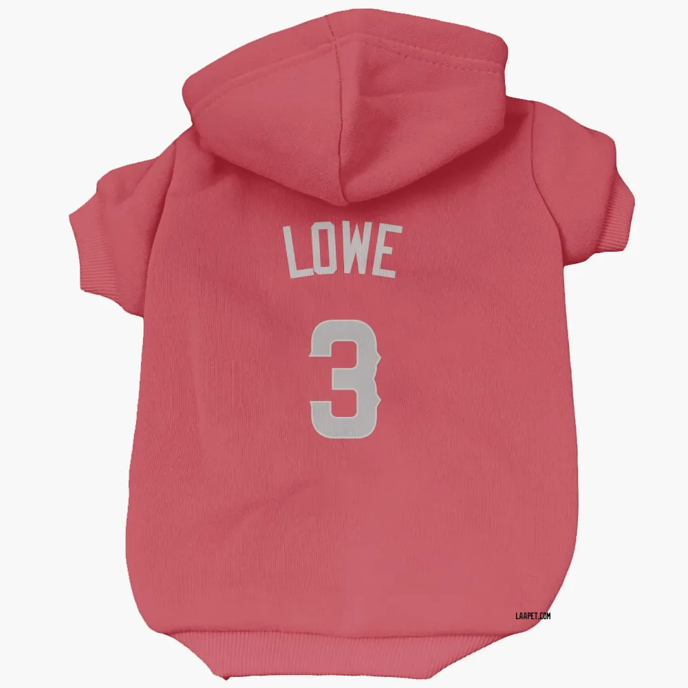 Los Angeles Angels Josh Lowe Red Gray Pet Hoodie for Dog & Cat