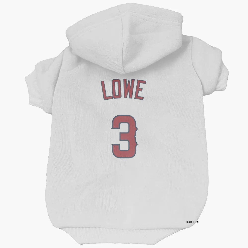 Los Angeles Angels Josh Lowe White Pet Hoodie for Dog & Cat