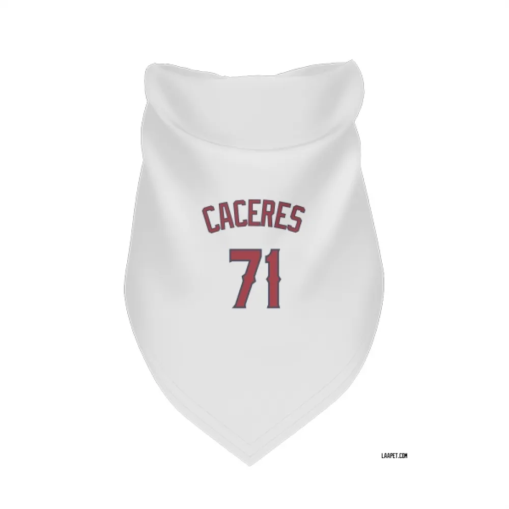 Los Angeles Angels Kelvin Caceres White Pet Bandana for Dog & Cat