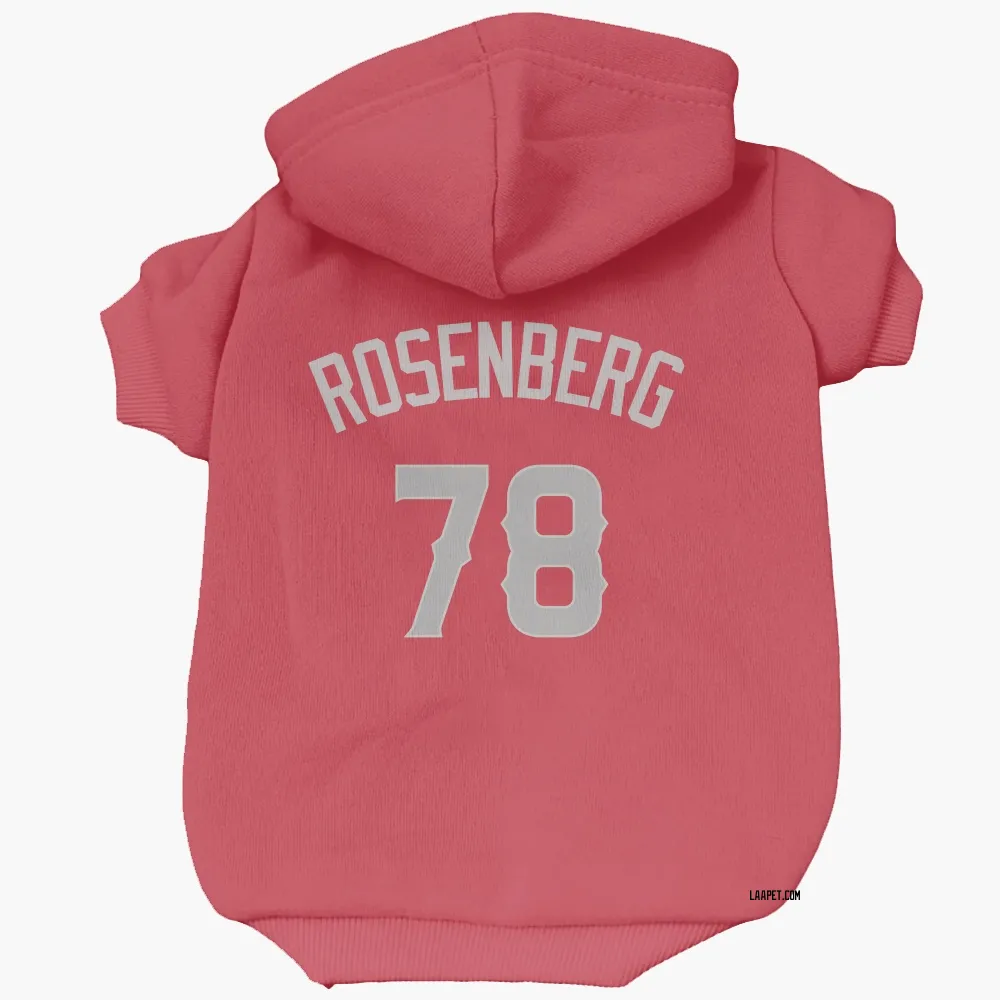 Los Angeles Angels Kenny Rosenberg Red Gray Pet Hoodie for Dog & Cat