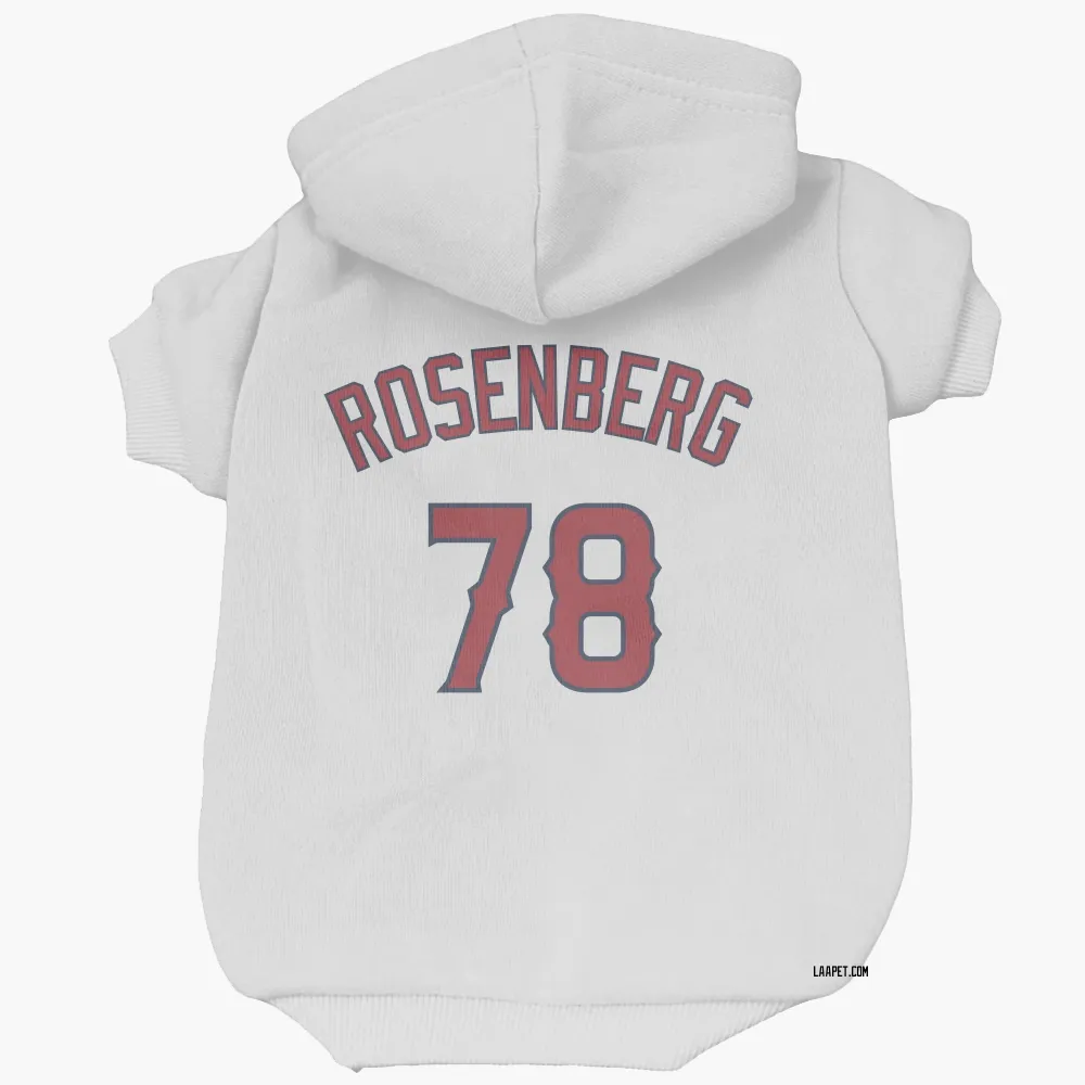 Los Angeles Angels Kenny Rosenberg White Pet Hoodie for Dog & Cat