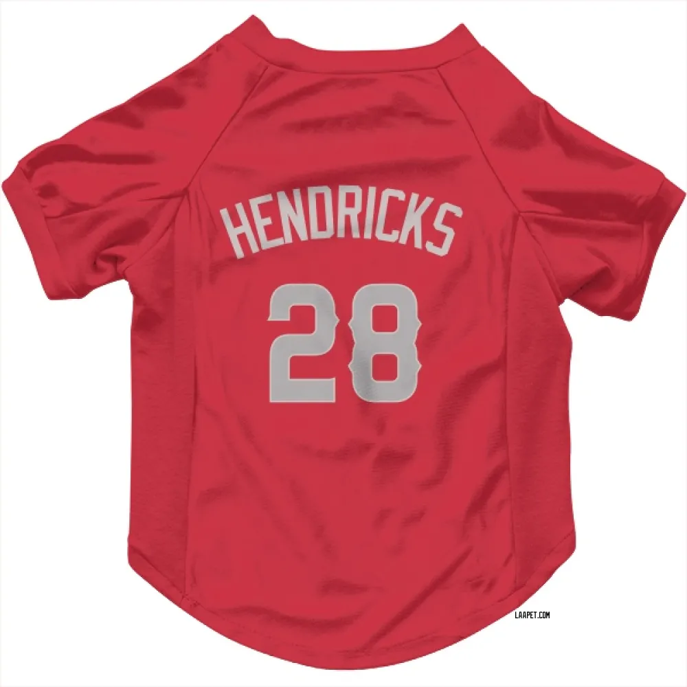 Los Angeles Angels Kyle Hendricks Red Gray Pet Jersey for Dog & Cat