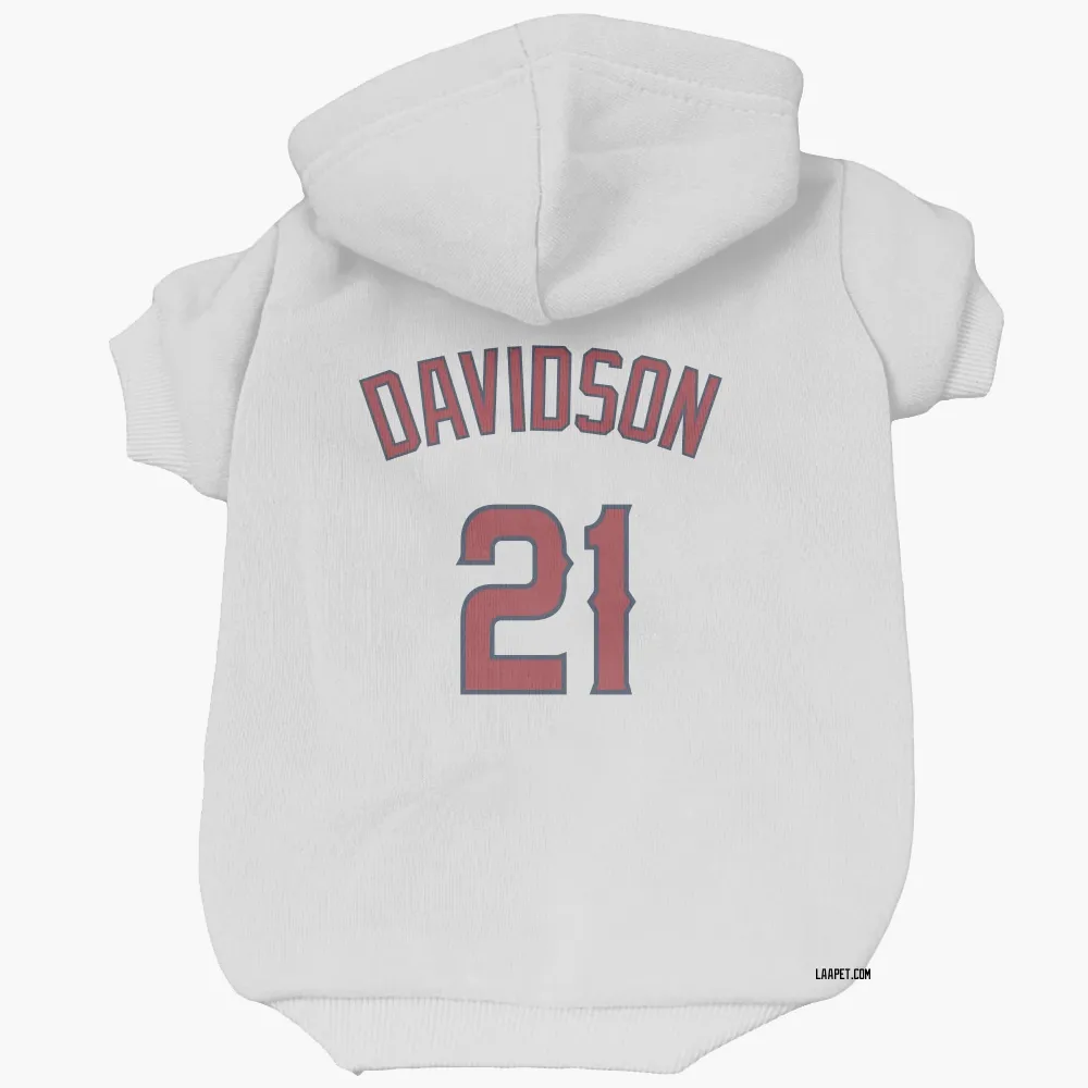Los Angeles Angels Logan Davidson White Pet Hoodie for Dog & Cat