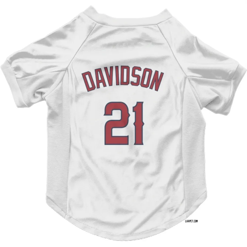 Los Angeles Angels Logan Davidson White Pet Jersey for Dog & Cat