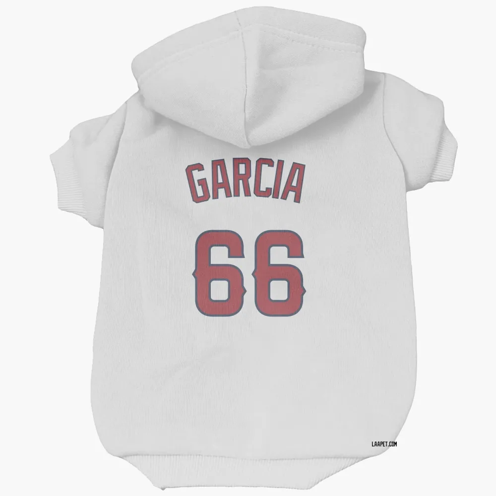 Los Angeles Angels Luis Garcia White Pet Hoodie for Dog & Cat