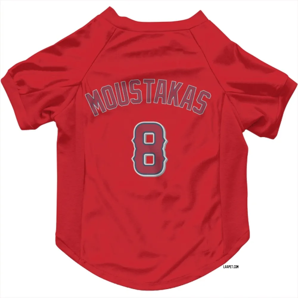 Los Angeles Angels Mike Moustakas Red Pet Jersey for Dog & Cat