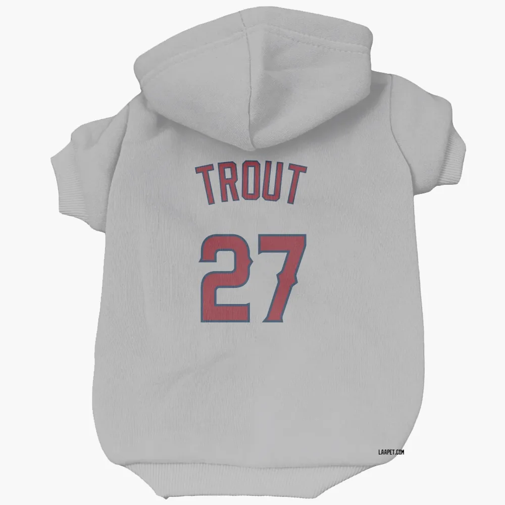 Los Angeles Angels Mike Trout Gray Pet Hoodie for Dog & Cat