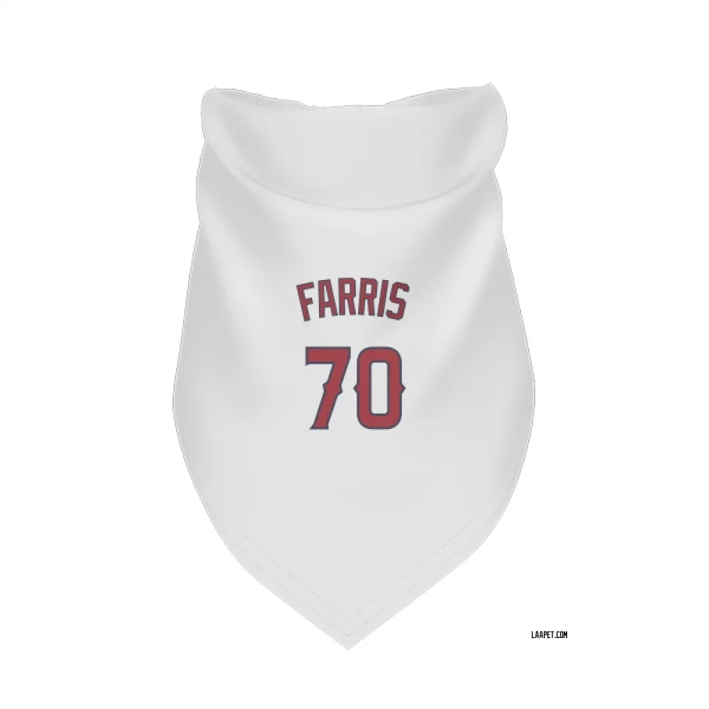 Los Angeles Angels Mitch Farris White Pet Bandana for Dog & Cat