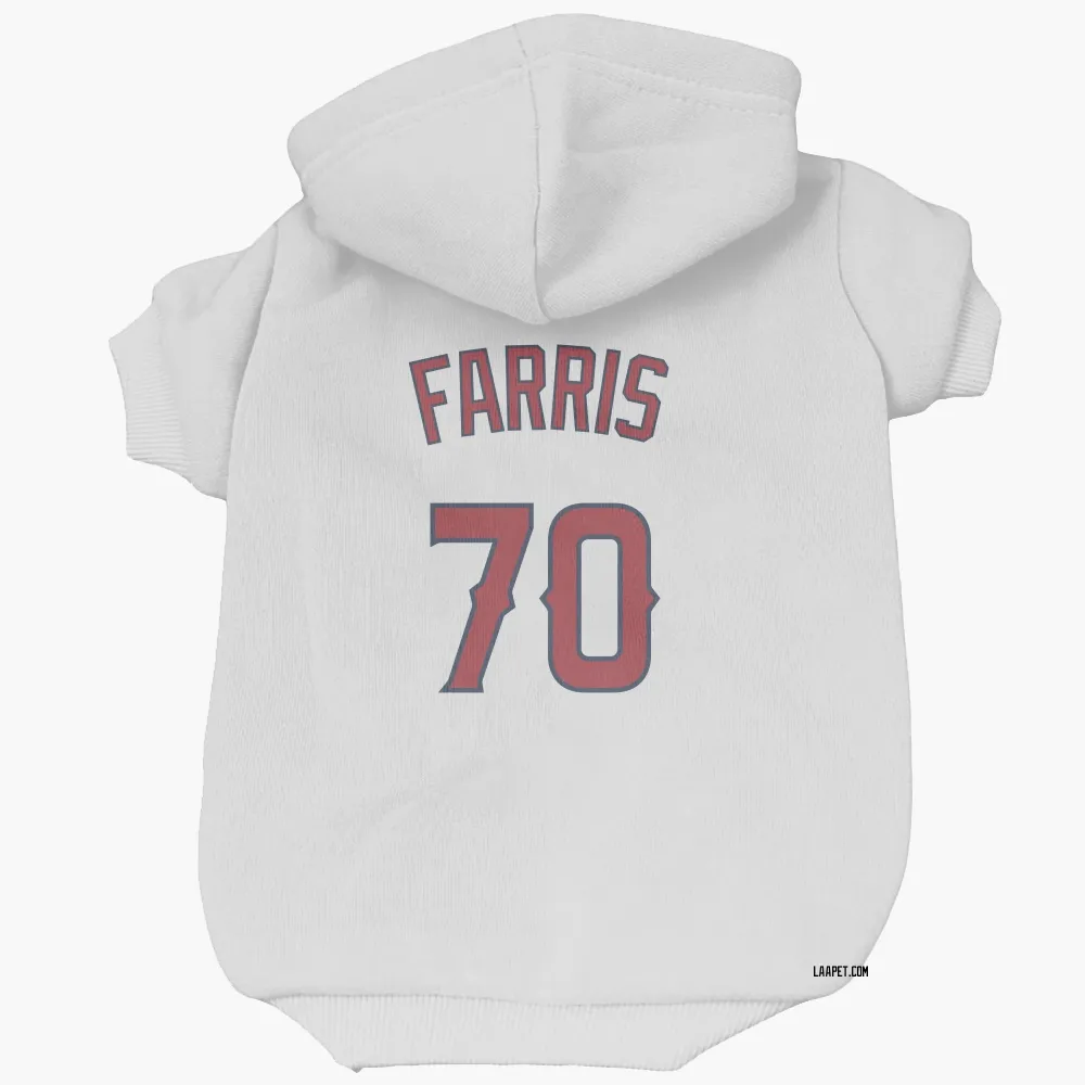Los Angeles Angels Mitch Farris White Pet Hoodie for Dog & Cat