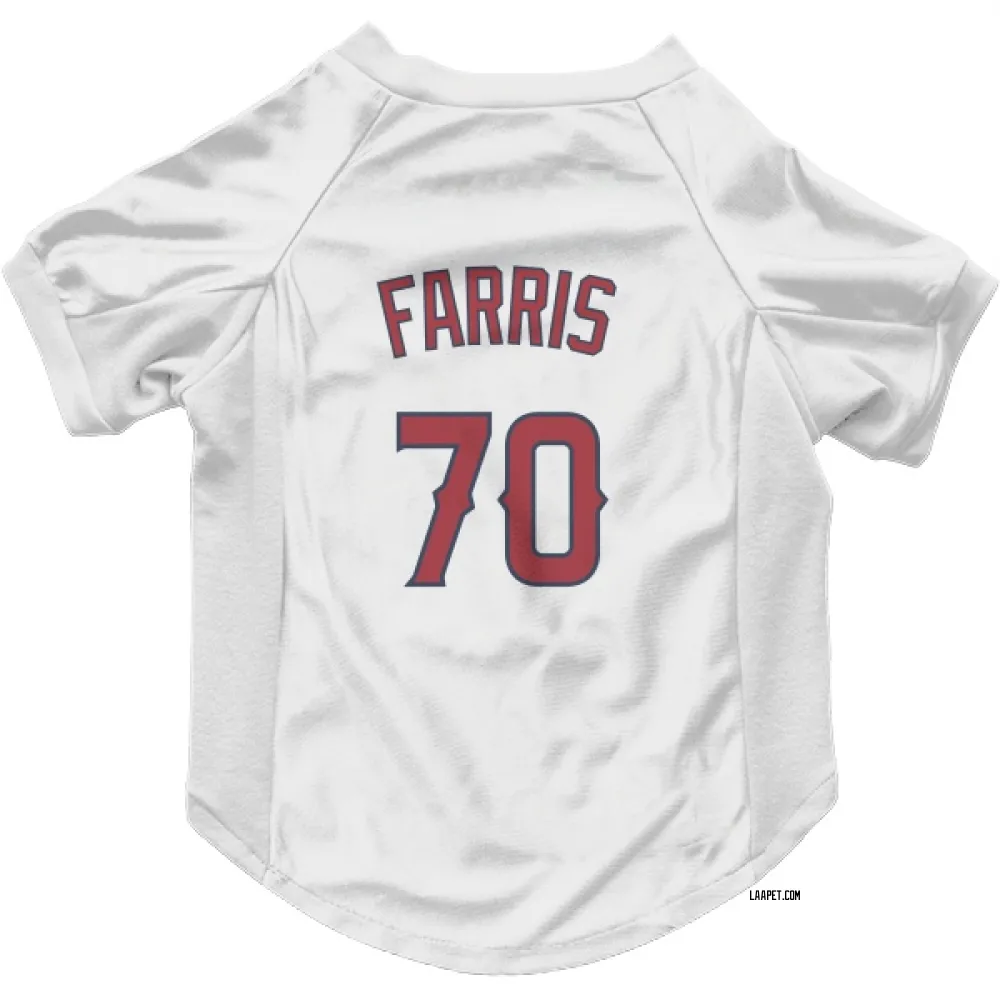 Los Angeles Angels Mitch Farris White Pet Jersey for Dog & Cat
