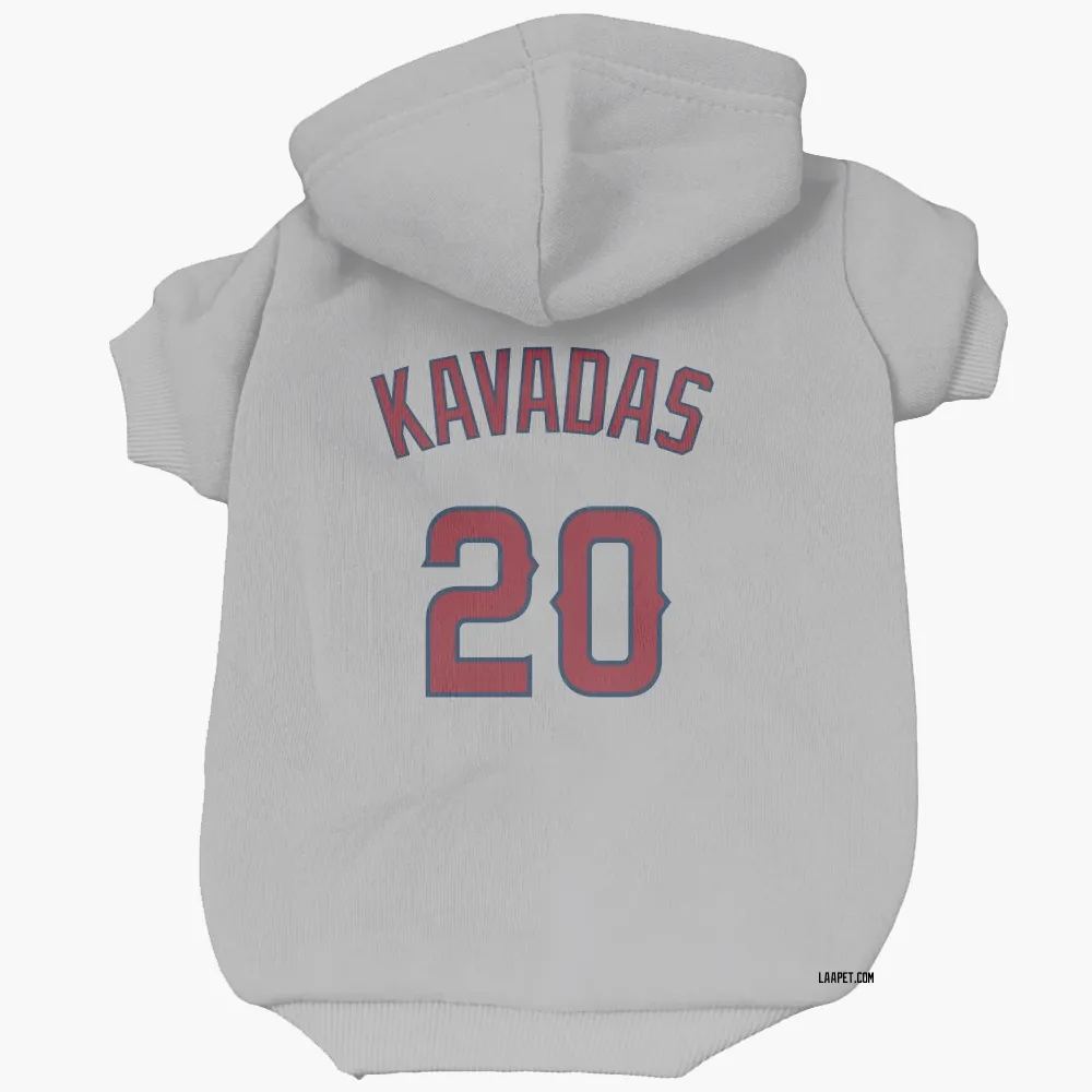 Los Angeles Angels Niko Kavadas Gray Pet Hoodie for Dog & Cat
