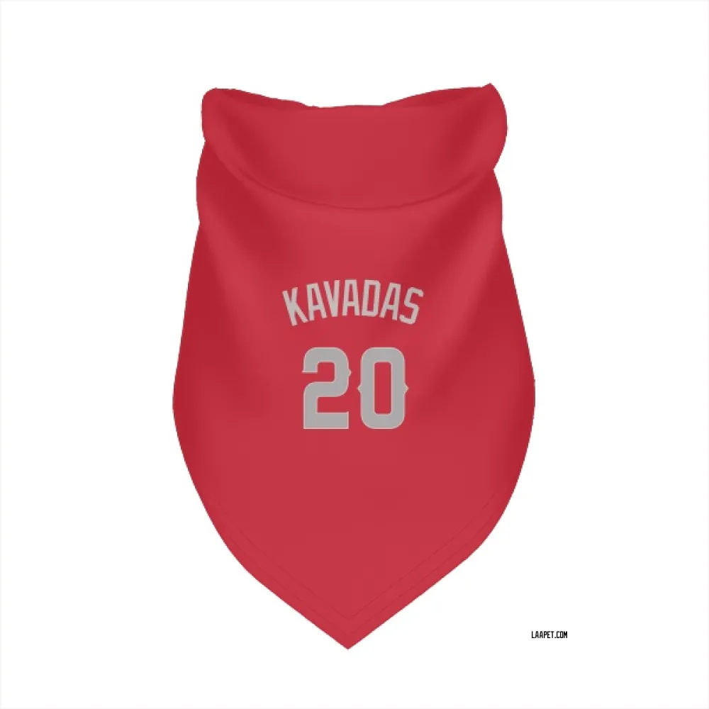 Los Angeles Angels Niko Kavadas Red Gray Pet Bandana for Dog & Cat