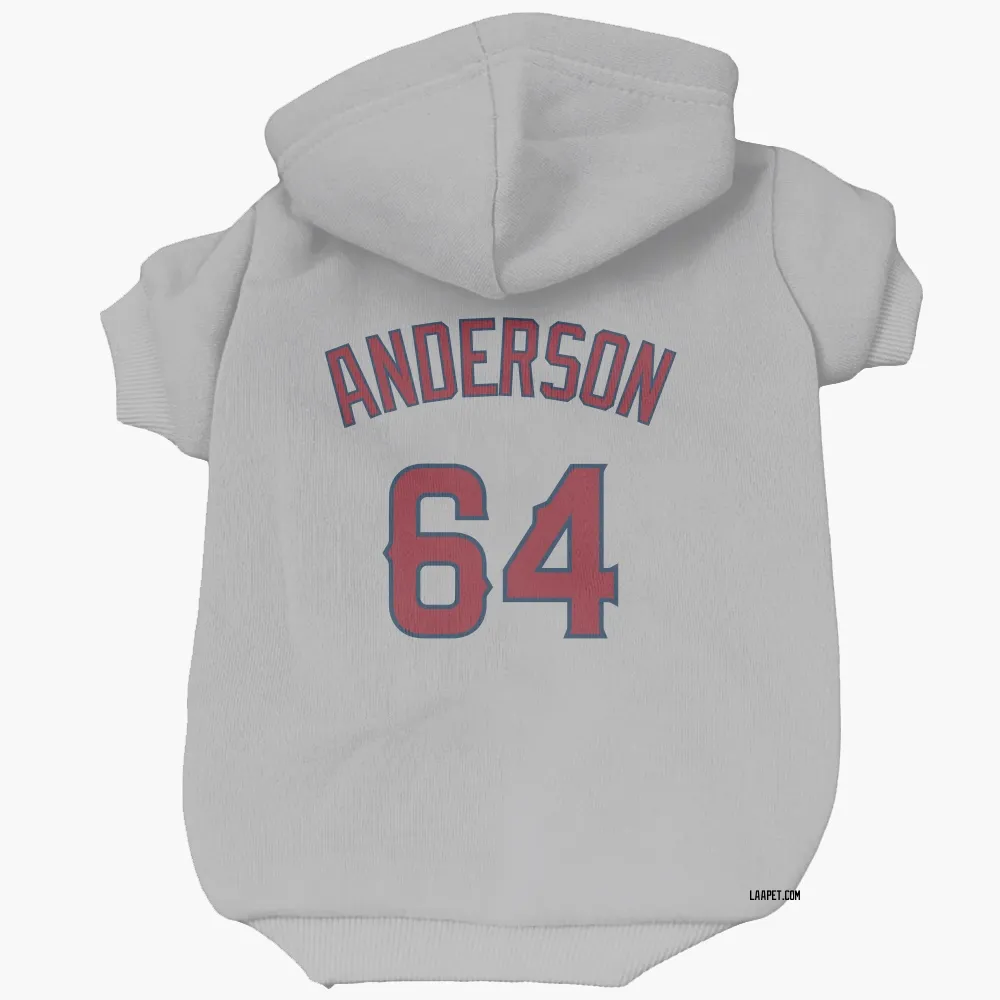 Los Angeles Angels Shaun Anderson Gray Pet Hoodie for Dog & Cat