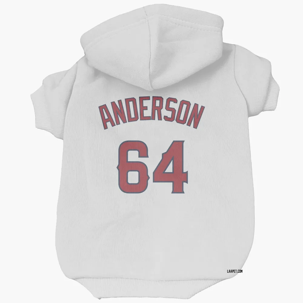Los Angeles Angels Shaun Anderson White Pet Hoodie for Dog & Cat