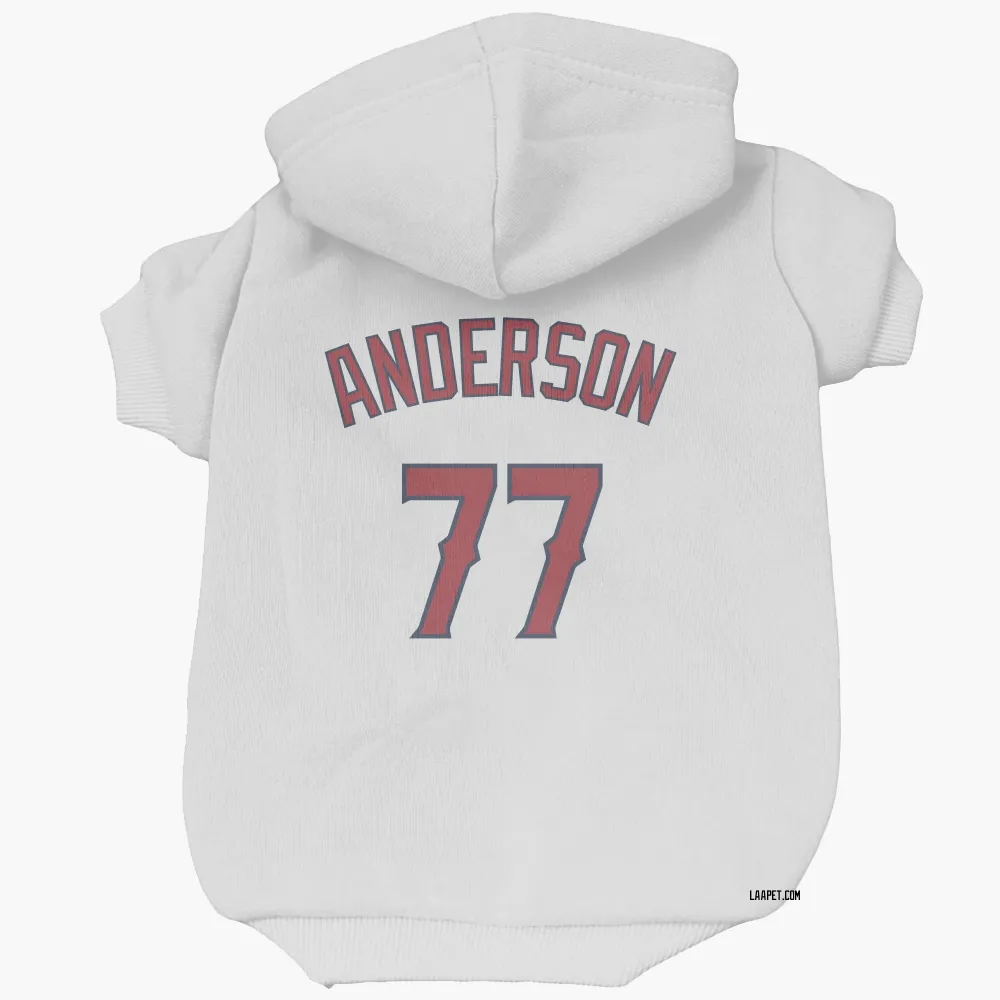 Los Angeles Angels Tim Anderson White Pet Hoodie for Dog & Cat