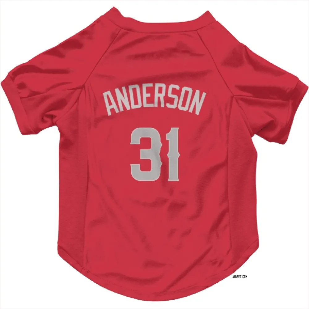 Los Angeles Angels Tyler Anderson Red Gray Pet Jersey for Dog & Cat
