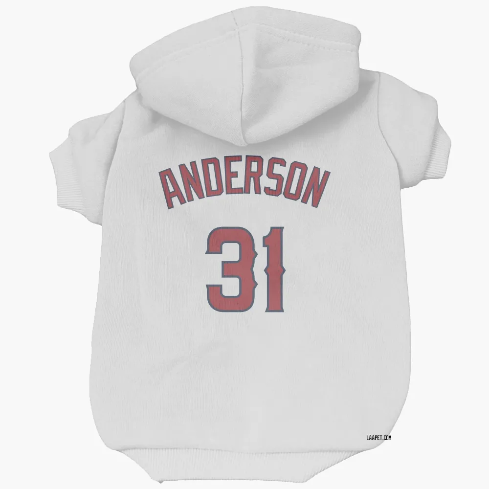 Los Angeles Angels Tyler Anderson White Pet Hoodie for Dog & Cat