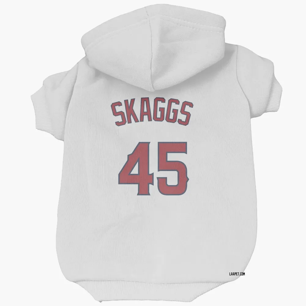 Los Angeles Angels Tyler Skaggs White Pet Hoodie for Dog & Cat