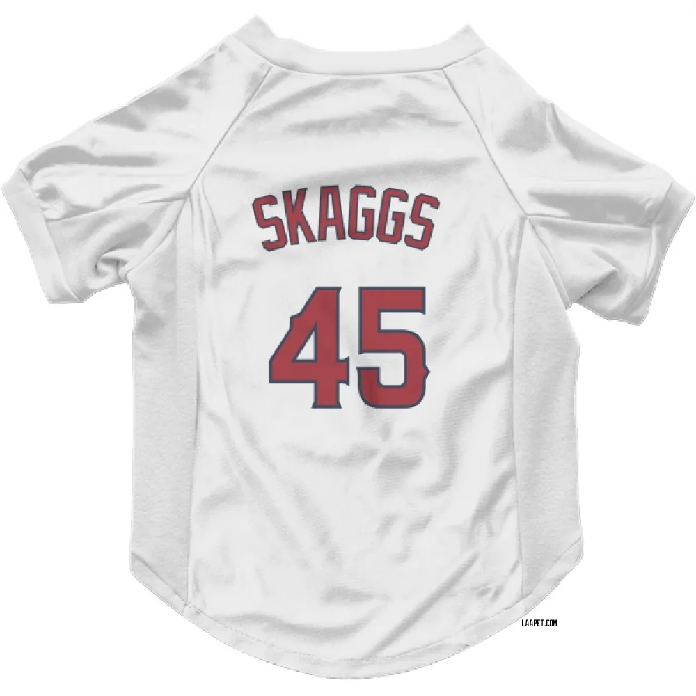 Los Angeles Angels Tyler Skaggs White Pet Jersey for Dog & Cat