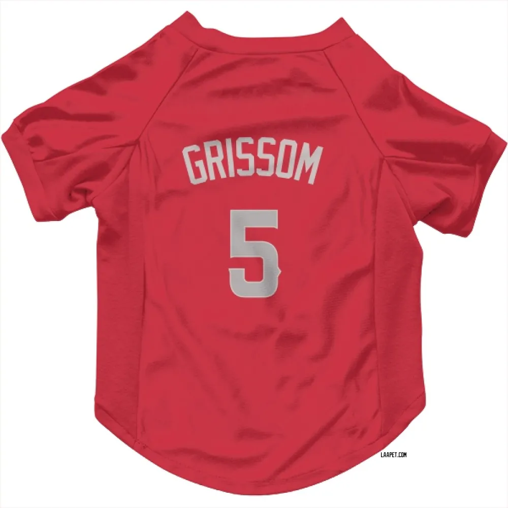 Los Angeles Angels Vaughn Grissom Red Gray Pet Jersey for Dog & Cat