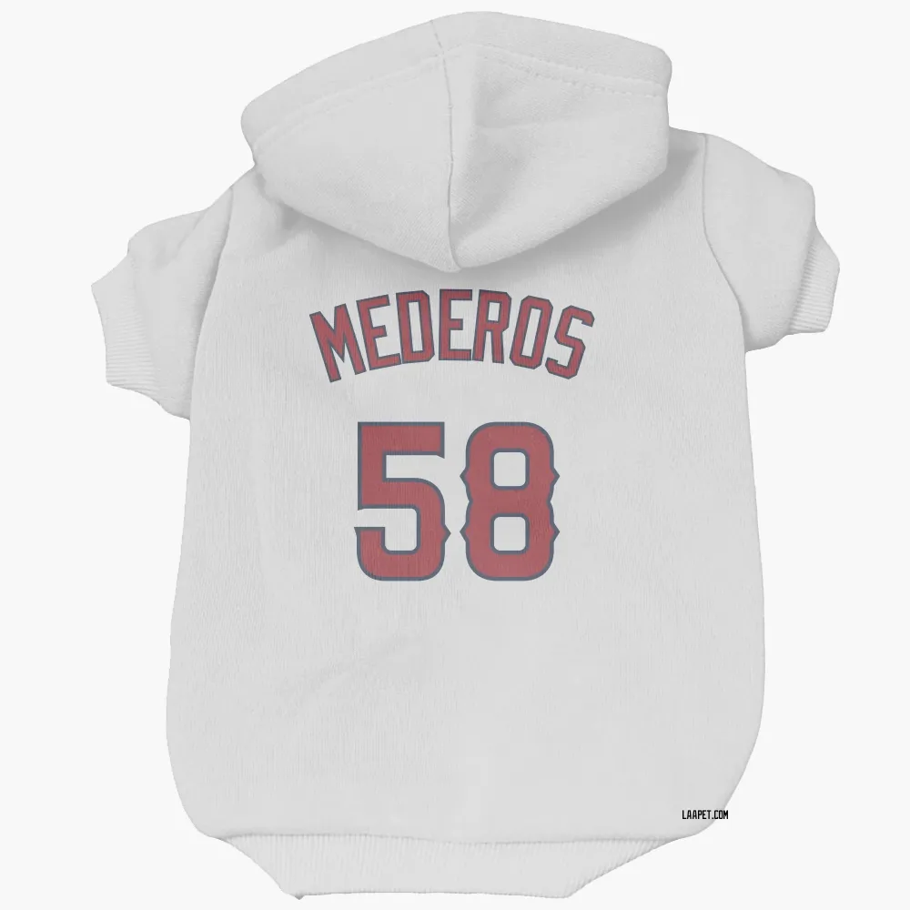 Los Angeles Angels Victor Mederos White Pet Hoodie for Dog & Cat