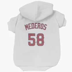 Los Angeles Angels Victor Mederos White Pet Hoodie for Dog & Cat