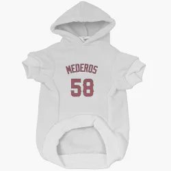 Los Angeles Angels Victor Mederos White Pet Hoodie for Dog & Cat