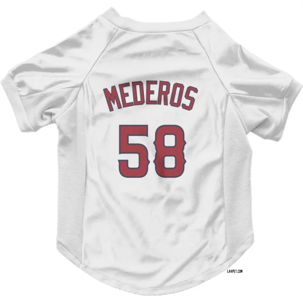 Los Angeles Angels Victor Mederos White Pet Jersey for Dog & Cat