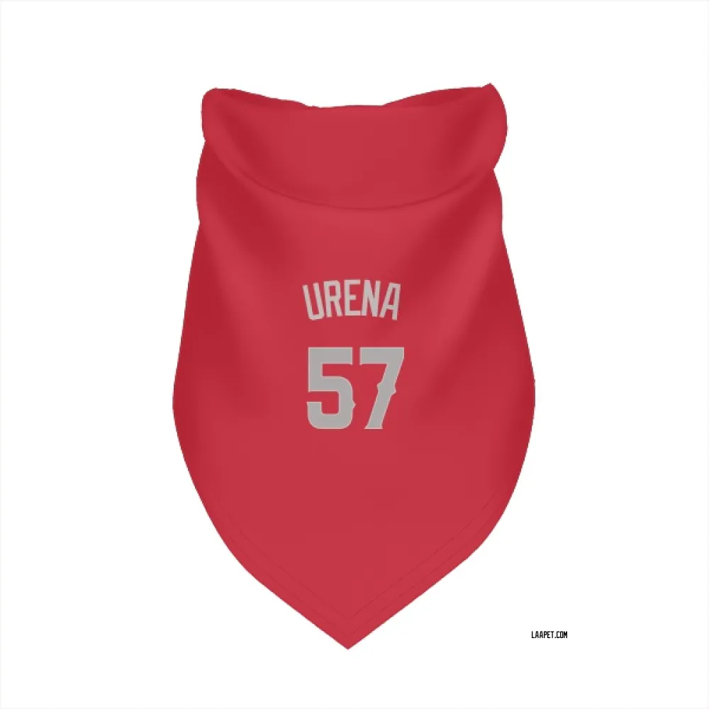 Los Angeles Angels Walbert Urena Red Gray Pet Bandana for Dog & Cat