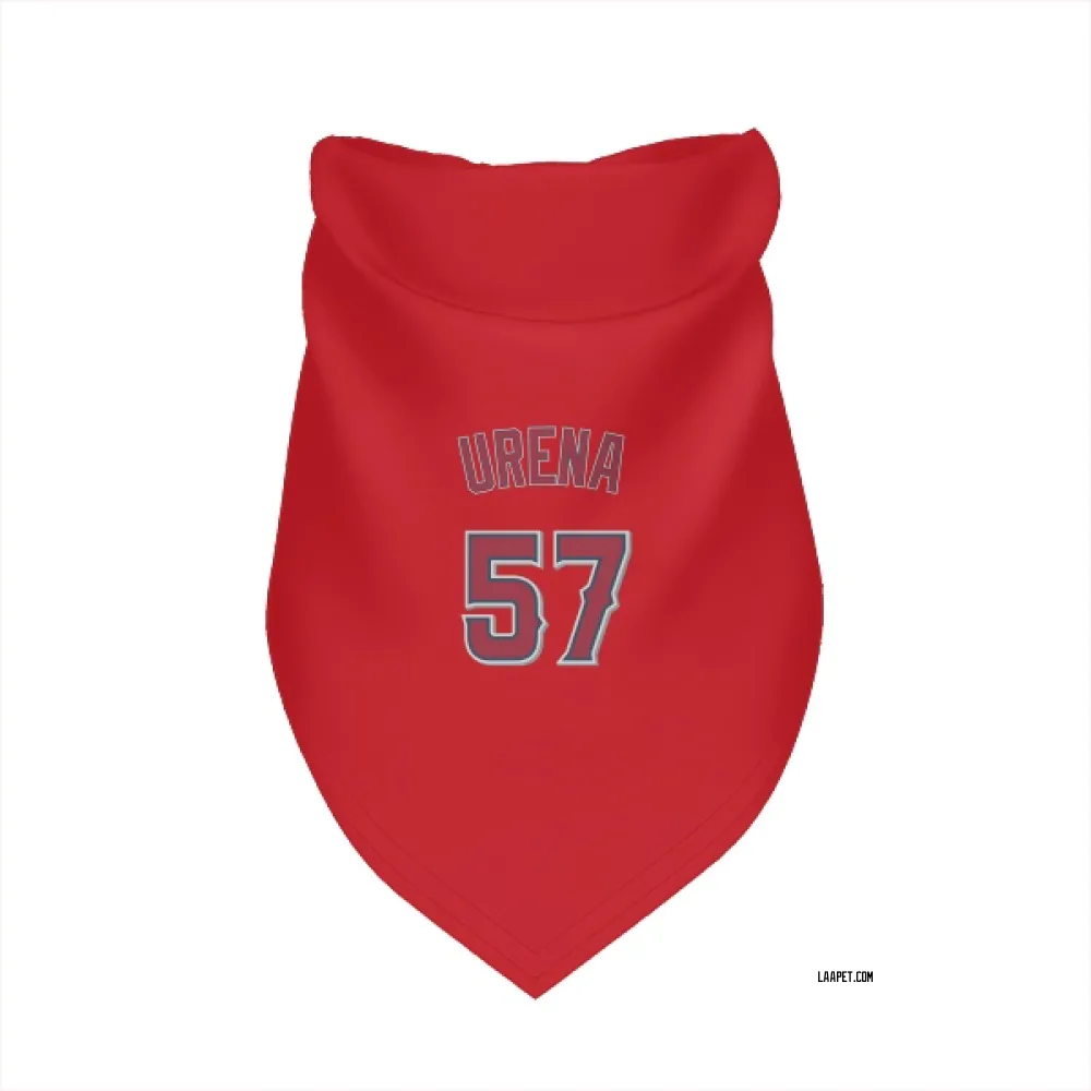 Los Angeles Angels Walbert Urena Red Pet Bandana for Dog & Cat