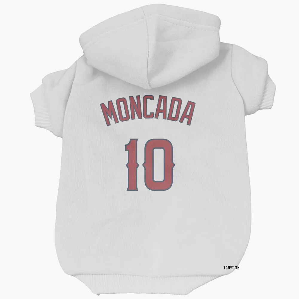 Los Angeles Angels Yoan Moncada White Pet Hoodie for Dog & Cat