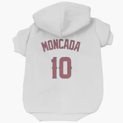 Los Angeles Angels Yoan Moncada White Pet Hoodie for Dog & Cat