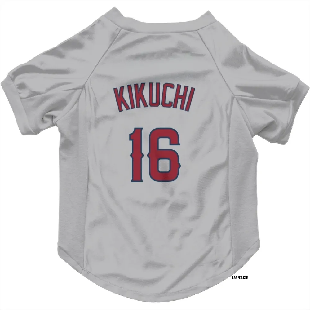 Los Angeles Angels Yusei Kikuchi Gray Pet Jersey for Dog & Cat