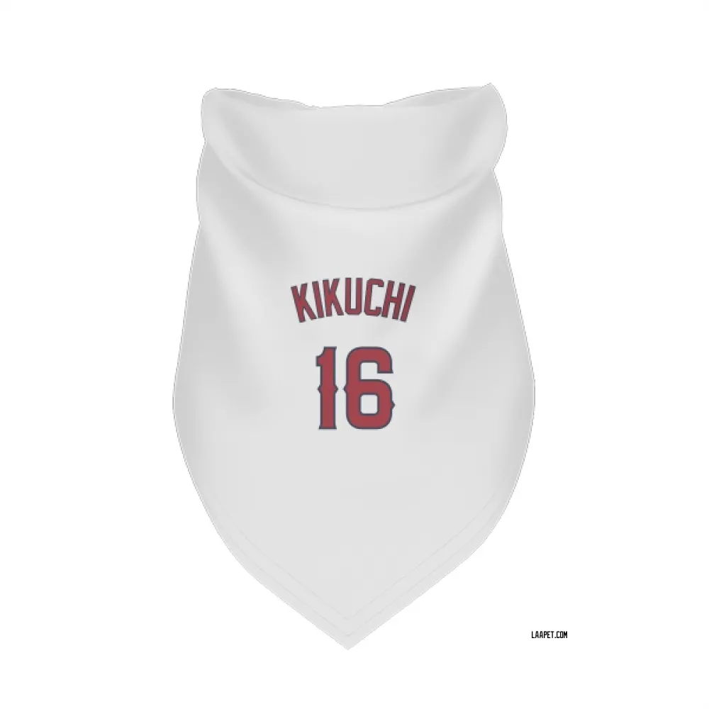 Los Angeles Angels Yusei Kikuchi White Pet Bandana for Dog & Cat