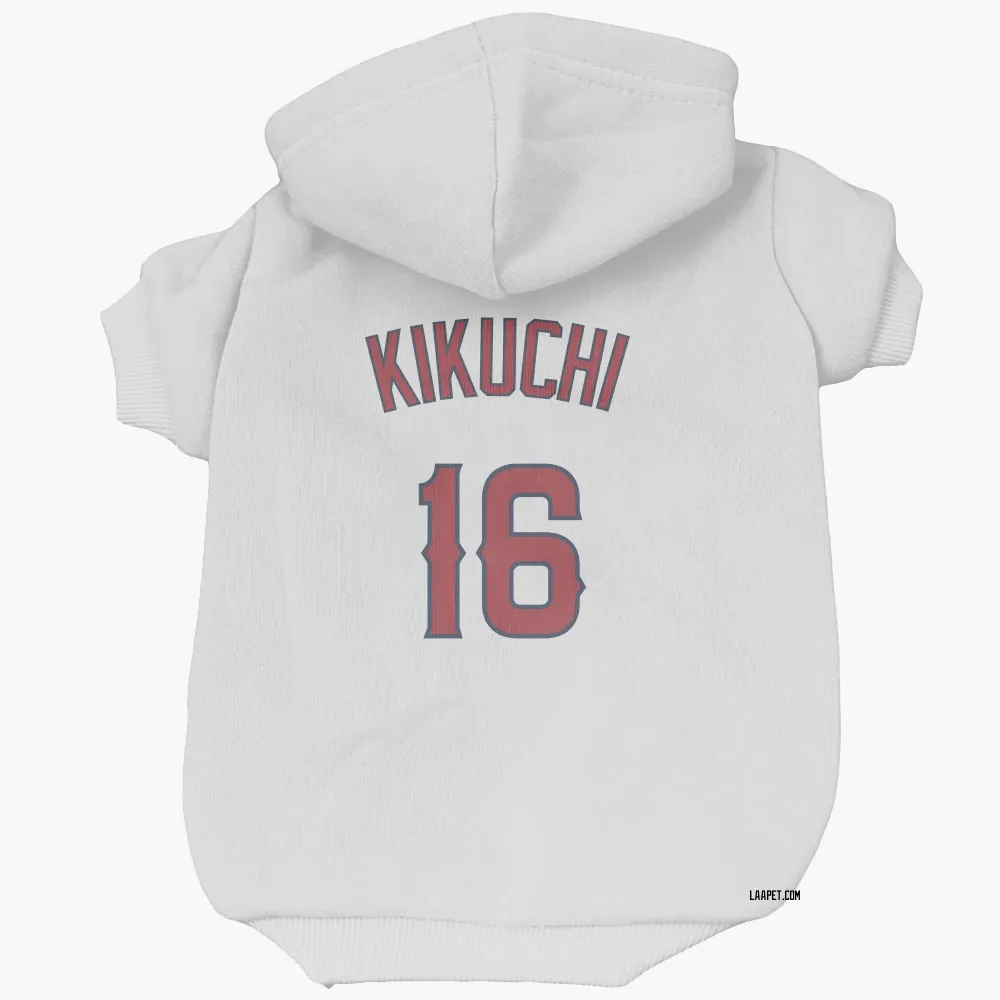 Los Angeles Angels Yusei Kikuchi White Pet Hoodie for Dog & Cat