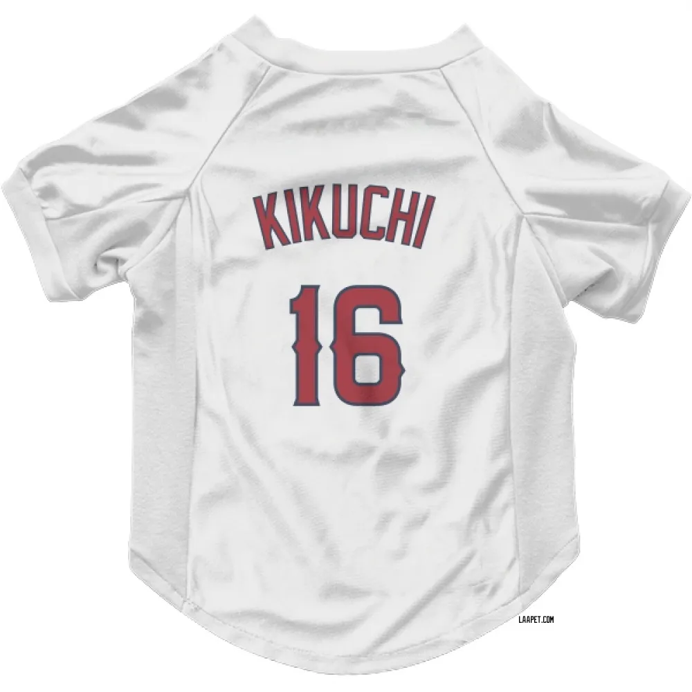 Los Angeles Angels Yusei Kikuchi White Pet Jersey for Dog & Cat